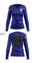 1-7 Cavlary Division Apache Troop Blue Platoon Recon Junkies Women's Long Sleeve V-neck Shirt - 22