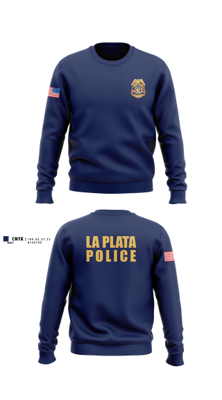 Crew Neck Sweatshirt, La Plata Police Department, Police, Teamtime, Team time, sublimation, custom sports apparel, team uniforms, spirit wear, spiritwear, sports uniforms, custom shirts, team store, custom team store, fundraiser sports, apparel fundraiser