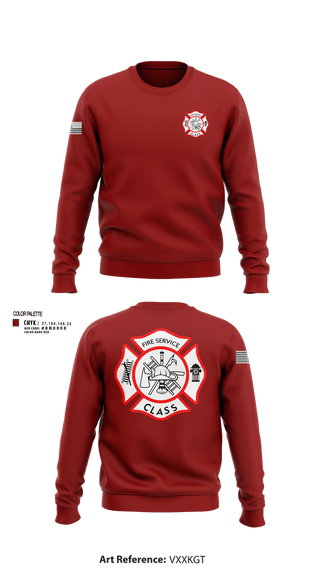 Crew Neck Sweatshirt, Fire service class, Fire Department, Teamtime, Team time, sublimation, custom sports apparel, team uniforms, spirit wear, spiritwear, sports uniforms, custom shirts, team store, custom team store, fundraiser sports, apparel fundraiser