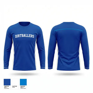 Long Sleeve Performance Shirt, Dirtballers, Softball, Teamtime, Team time, sublimation, custom sports apparel, team uniforms, spirit wear, spiritwear, sports uniforms, custom shirts, team store, custom team store, fundraiser sports, apparel fundraiser