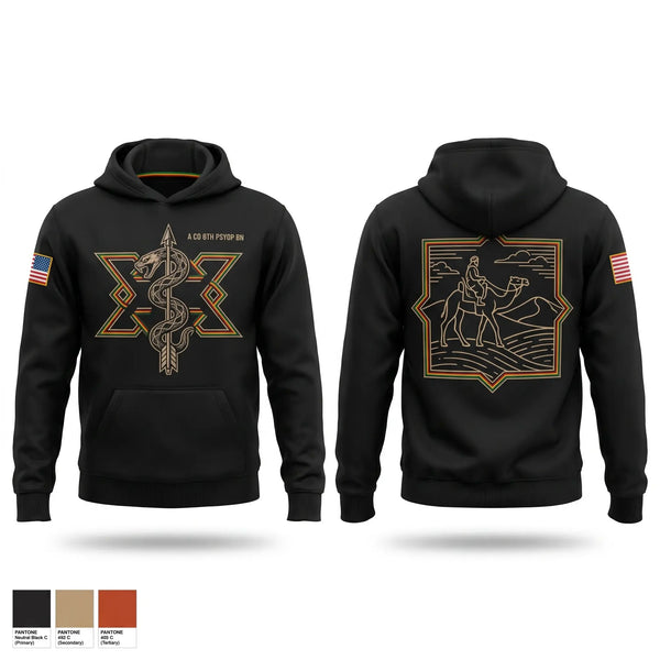 Hoodie, A Co 8th Psyop bn, Army, Teamtime, Team time, sublimation, custom sports apparel, team uniforms, spirit wear, spiritwear, sports uniforms, custom shirts, team store, custom team store, fundraiser sports, apparel fundraiser