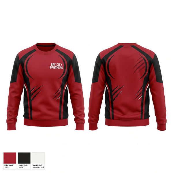 Crew Neck Sweatshirt, Bay city panthers, Softball, Teamtime, Team time, sublimation, custom sports apparel, team uniforms, spirit wear, spiritwear, sports uniforms, custom shirts, team store, custom team store, fundraiser sports, apparel fundraiser