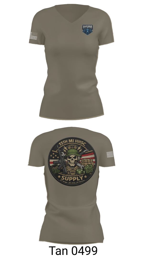 Womens Short Sleeve Vneck Shirt, 15TH MI, Army, Teamtime, Team time, sublimation, custom sports apparel, team uniforms, spirit wear, spiritwear, sports uniforms, custom shirts, team store, custom team store, fundraiser sports, apparel fundraiser
