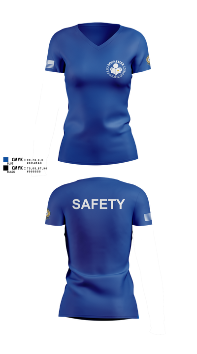 RCSD ROCHESTER NY 52361743 Women's Short Sleeve V-neck Shirt - 2