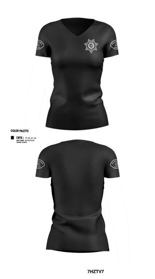Womens Short Sleeve Vneck Shirt, Glendora PD, Police, Teamtime, Team time, sublimation, custom sports apparel, team uniforms, spirit wear, spiritwear, sports uniforms, custom shirts, team store, custom team store, fundraiser sports, apparel fundraiser