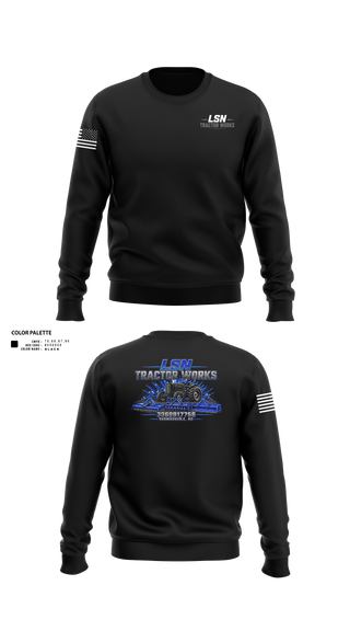 Crew Neck Sweatshirt, LSN Tractor Works, Police, Teamtime, Team time, sublimation, custom sports apparel, team uniforms, spirit wear, spiritwear, sports uniforms, custom shirts, team store, custom team store, fundraiser sports, apparel fundraiser