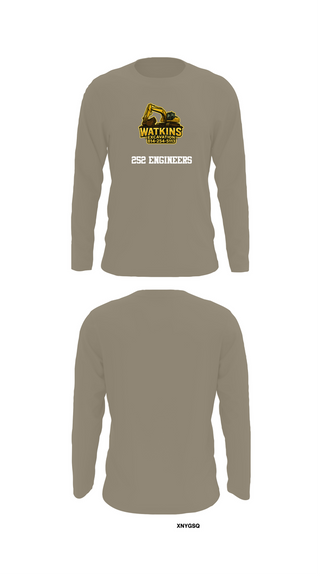 Long Sleeve Performance Shirt, 252 EngineersWatkins Excavation, , Teamtime, Team time, sublimation, custom sports apparel, team uniforms, spirit wear, spiritwear, sports uniforms, custom shirts, team store, custom team store, fundraiser sports, apparel fundraiser