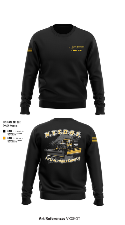 NY State DOT 49877366 Crew Neck Sweatshirt - 100