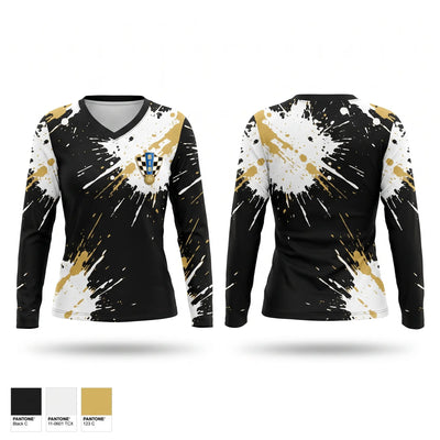 BIB 10745525 Women's Long Sleeve V-neck Shirt - 1