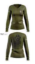 Yakima Police Department K9 School Women's Long Sleeve V-neck Shirt - 102