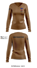 2/254 RTI Women's Long Sleeve V-neck Shirt - 11
