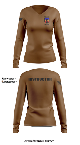 Womens Long Sleeve Vneck Shirt, 2/254 RTI, Army, Teamtime, Team time, sublimation, custom sports apparel, team uniforms, spirit wear, spiritwear, sports uniforms, custom shirts, team store, custom team store, fundraiser sports, apparel fundraiser