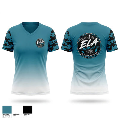 ELA hoopers Women's Short Sleeve V-neck Shirt - 1