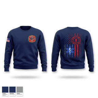 Crew Neck Sweatshirt, Farmersville fire/ EMS, Fire Department, Teamtime, Team time, sublimation, custom sports apparel, team uniforms, spirit wear, spiritwear, sports uniforms, custom shirts, team store, custom team store, fundraiser sports, apparel fundraiser