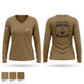 Mortars, HHT, 1-7 CAV Women's Long Sleeve V-neck Shirt - 1