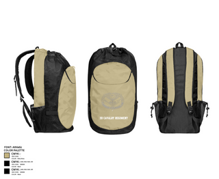 Gear Bag, 3d Cavalry Regiment, Army, Teamtime, Team time, sublimation, custom sports apparel, team uniforms, spirit wear, spiritwear, sports uniforms, custom shirts, team store, custom team store, fundraiser sports, apparel fundraiser