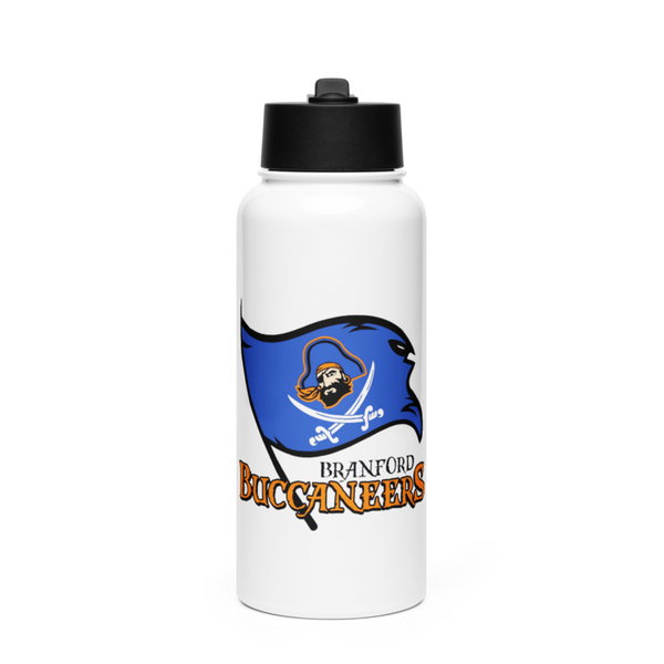 Branford Buccaneers 66316693 Stainless Steel Water Bottle with a Straw Lid
