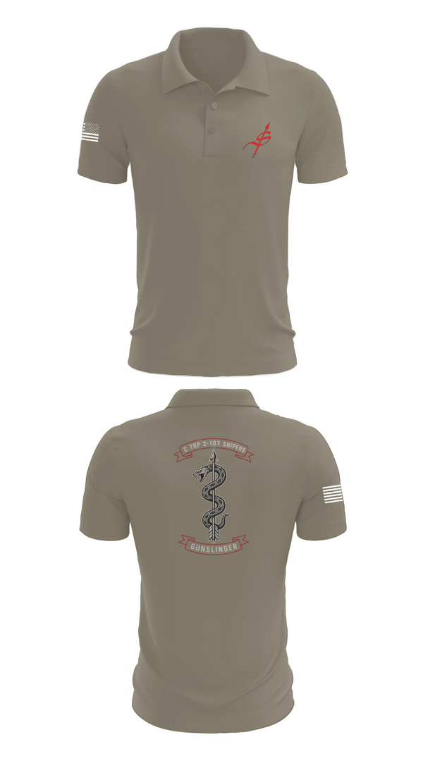 Short Sleeve Performance Polo, Gunslinger, Army, Teamtime, Team time, sublimation, custom sports apparel, team uniforms, spirit wear, spiritwear, sports uniforms, custom shirts, team store, custom team store, fundraiser sports, apparel fundraiser