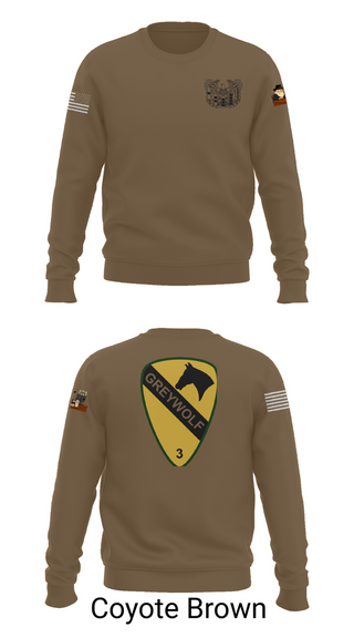 Crew Neck Sweatshirt, 1st cav Div 3abct, , Teamtime, Team time, sublimation, custom sports apparel, team uniforms, spirit wear, spiritwear, sports uniforms, custom shirts, team store, custom team store, fundraiser sports, apparel fundraiser