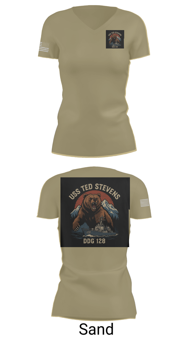 Womens Short Sleeve Vneck Shirt, TED STEVENS, , Teamtime, Team time, sublimation, custom sports apparel, team uniforms, spirit wear, spiritwear, sports uniforms, custom shirts, team store, custom team store, fundraiser sports, apparel fundraiser