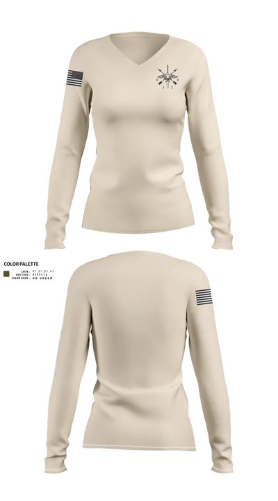 0326 35295266 Women's Long Sleeve V-neck Shirt - 22