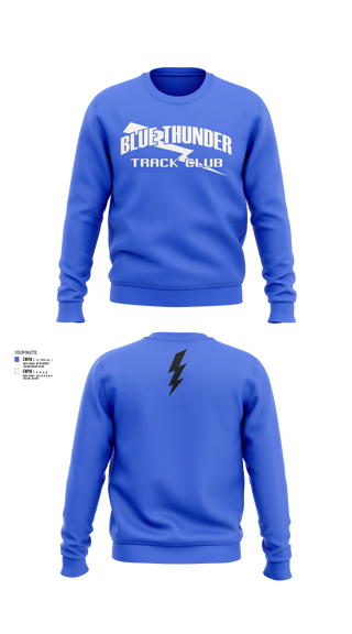 Crew Neck Sweatshirt, Blue Thunder, Track & Field, Teamtime, Team time, sublimation, custom sports apparel, team uniforms, spirit wear, spiritwear, sports uniforms, custom shirts, team store, custom team store, fundraiser sports, apparel fundraiser