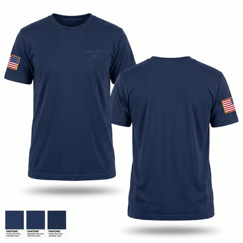 Old School Cotton Feel Shirt, Holy Name EMS, EMS/EMT, Teamtime, Team time, sublimation, custom sports apparel, team uniforms, spirit wear, spiritwear, sports uniforms, custom shirts, team store, custom team store, fundraiser sports, apparel fundraiser