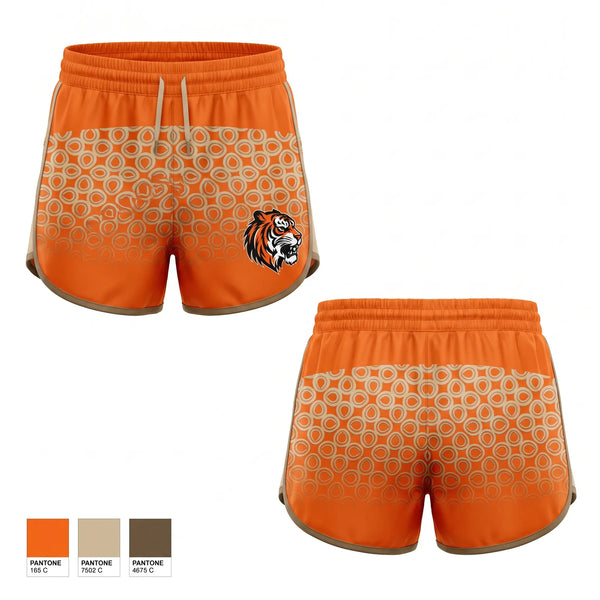 Womens Shorts, HERRIN TIGERS, Cross Country, Teamtime, Team time, sublimation, custom sports apparel, team uniforms, spirit wear, spiritwear, sports uniforms, custom shirts, team store, custom team store, fundraiser sports, apparel fundraiser