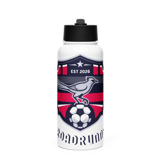 CF Roadrunners Stainless Steel Water Bottle with a Straw Lid