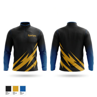 Quarter Zip Jacket, Spartans, Cheer, Teamtime, Team time, sublimation, custom sports apparel, team uniforms, spirit wear, spiritwear, sports uniforms, custom shirts, team store, custom team store, fundraiser sports, apparel fundraiser