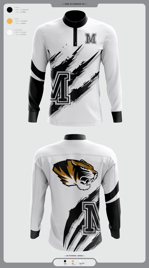 Quarter Zip Jacket, Marceline Tigers, , Teamtime, Team time, sublimation, custom sports apparel, team uniforms, spirit wear, spiritwear, sports uniforms, custom shirts, team store, custom team store, fundraiser sports, apparel fundraiser