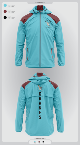 Windbreaker, Cranes, Spirit Store, Teamtime, Team time, sublimation, custom sports apparel, team uniforms, spirit wear, spiritwear, sports uniforms, custom shirts, team store, custom team store, fundraiser sports, apparel fundraiser