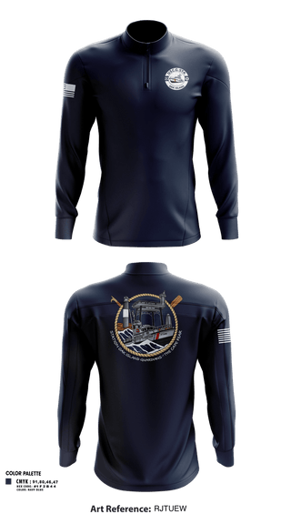 Quarter Zip Jacket, CG STA OAK ISLAND, Coast Guard, Teamtime, Team time, sublimation, custom sports apparel, team uniforms, spirit wear, spiritwear, sports uniforms, custom shirts, team store, custom team store, fundraiser sports, apparel fundraiser
