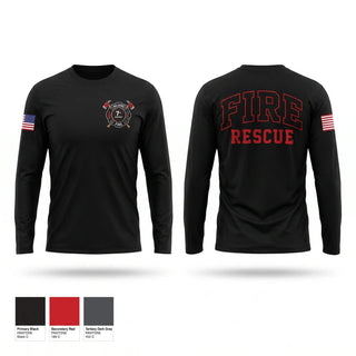 Long Sleeve Performance Shirt, Melrose Volunteer Fire Department, Fire Department, Teamtime, Team time, sublimation, custom sports apparel, team uniforms, spirit wear, spiritwear, sports uniforms, custom shirts, team store, custom team store, fundraiser sports, apparel fundraiser