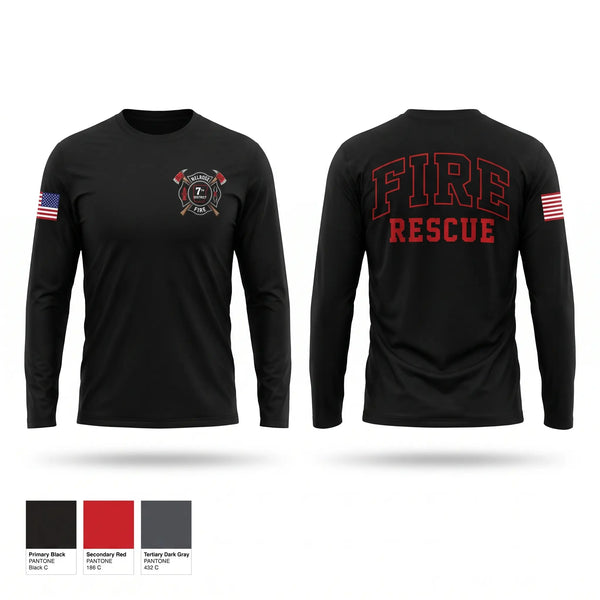 Long Sleeve Performance Shirt, Melrose Volunteer Fire Department, Fire Department, Teamtime, Team time, sublimation, custom sports apparel, team uniforms, spirit wear, spiritwear, sports uniforms, custom shirts, team store, custom team store, fundraiser sports, apparel fundraiser