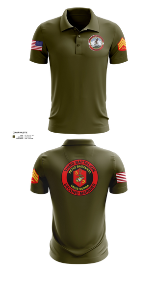 Short Sleeve Performance Polo, Lima Co. 3rd Bat. 2nd Mar. Div., Marines, Teamtime, Team time, sublimation, custom sports apparel, team uniforms, spirit wear, spiritwear, sports uniforms, custom shirts, team store, custom team store, fundraiser sports, apparel fundraiser