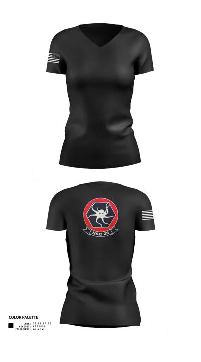 HSC-28 24989538 Women's Short Sleeve V-neck Shirt - 50