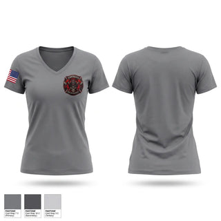 Womens Short Sleeve Vneck Shirt, Birmingham Ridge Fire Department, Fire Department, Teamtime, Team time, sublimation, custom sports apparel, team uniforms, spirit wear, spiritwear, sports uniforms, custom shirts, team store, custom team store, fundraiser sports, apparel fundraiser