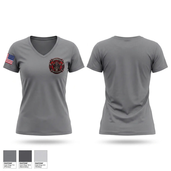 Womens Short Sleeve Vneck Shirt, Birmingham Ridge Fire Department, Fire Department, Teamtime, Team time, sublimation, custom sports apparel, team uniforms, spirit wear, spiritwear, sports uniforms, custom shirts, team store, custom team store, fundraiser sports, apparel fundraiser