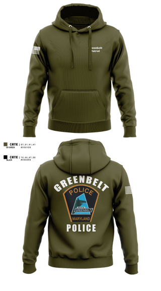 Hoodie, Greenbelt Patrol, Police, Teamtime, Team time, sublimation, custom sports apparel, team uniforms, spirit wear, spiritwear, sports uniforms, custom shirts, team store, custom team store, fundraiser sports, apparel fundraiser