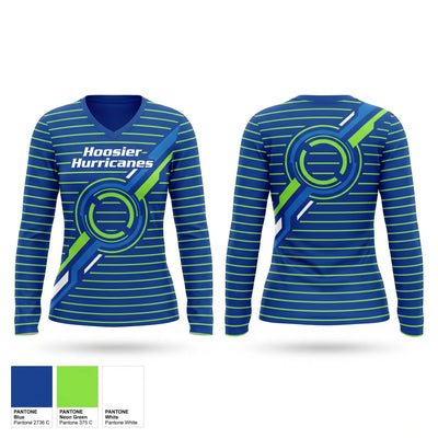 Hoosier Hurricanes Women's Long Sleeve V-neck Shirt - 1