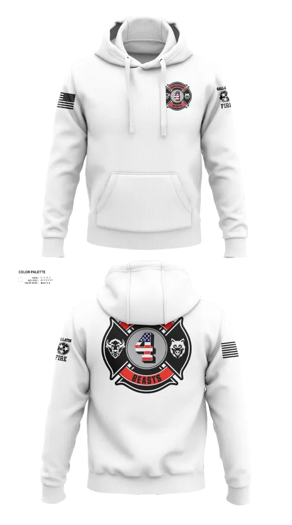 Hoodie, Gallatin Fire Department Station 4, Fire Department, Teamtime, Team time, sublimation, custom sports apparel, team uniforms, spirit wear, spiritwear, sports uniforms, custom shirts, team store, custom team store, fundraiser sports, apparel fundraiser