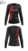 Victory 13069395 Women's Long Sleeve V-neck Shirt - 1