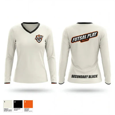 FUTSAL PLAY 72932797 Women's Long Sleeve V-neck Shirt - 1