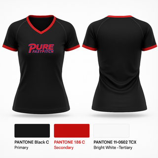 Womens Short Sleeve Vneck Shirt, team name, Softball, Teamtime, Team time, sublimation, custom sports apparel, team uniforms, spirit wear, spiritwear, sports uniforms, custom shirts, team store, custom team store, fundraiser sports, apparel fundraiser
