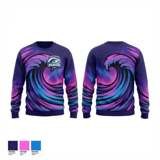 Crew Neck Sweatshirt, North Shore Surge, Rugby, Teamtime, Team time, sublimation, custom sports apparel, team uniforms, spirit wear, spiritwear, sports uniforms, custom shirts, team store, custom team store, fundraiser sports, apparel fundraiser