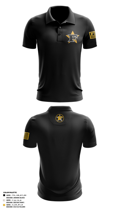 Five Star Mafia Short Sleeve Performance Polo - 12