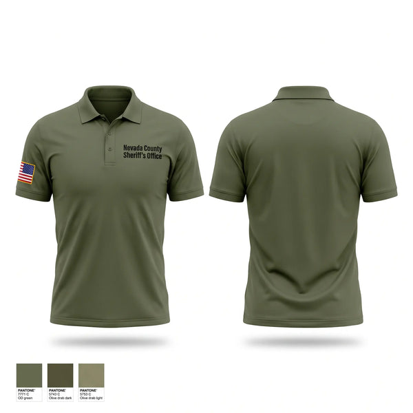 Short Sleeve Performance Polo, Nevada County Sheriff’s Office, Police, Teamtime, Team time, sublimation, custom sports apparel, team uniforms, spirit wear, spiritwear, sports uniforms, custom shirts, team store, custom team store, fundraiser sports, apparel fundraiser