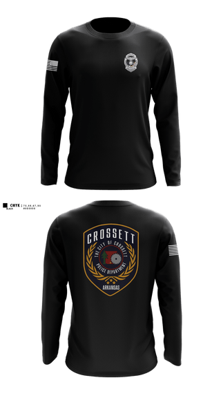 Long Sleeve Performance Shirt, Crossett Police Department, Police, Teamtime, Team time, sublimation, custom sports apparel, team uniforms, spirit wear, spiritwear, sports uniforms, custom shirts, team store, custom team store, fundraiser sports, apparel fundraiser