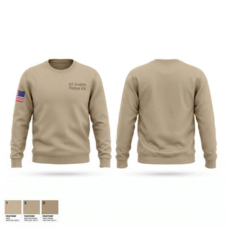 Crew Neck Sweatshirt, UT Austin Police K9, Police, Teamtime, Team time, sublimation, custom sports apparel, team uniforms, spirit wear, spiritwear, sports uniforms, custom shirts, team store, custom team store, fundraiser sports, apparel fundraiser